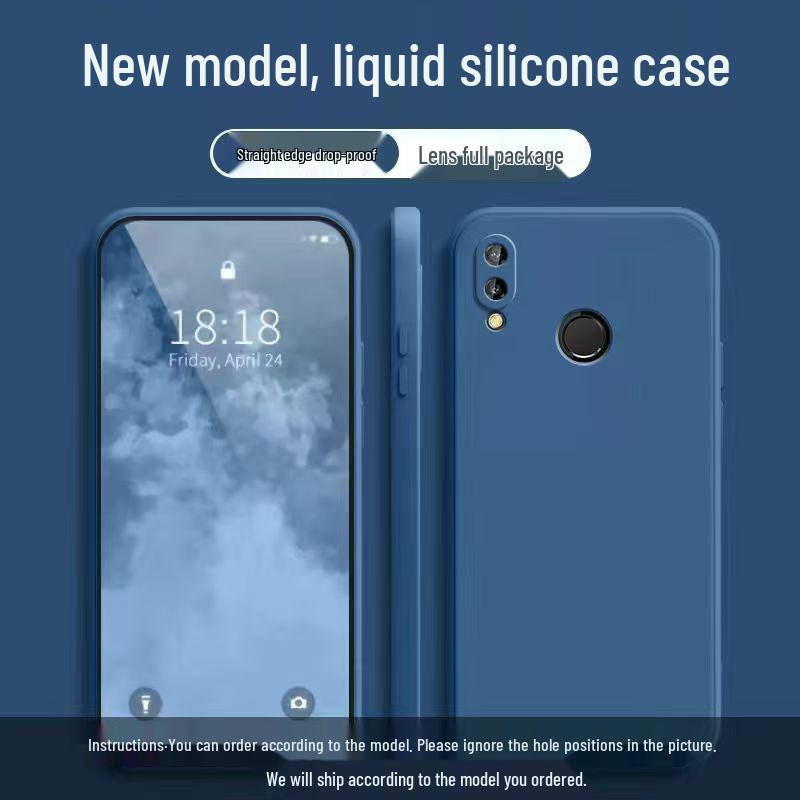 Чехол из жидкого силикона Huawei Nova 3i, ударопрочный - Простой, приятный для кожи, однотонный чехол