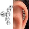 Punk Rock 16G Stainless Steel Bar Cartilage Helix Tragus Body Jewelry Stud Earrings Ear Piercing