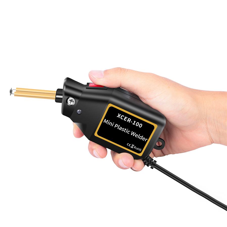 100 Вт Мини Горячий Пластиковый Сварочный Аппарат Набор для Ремонта Бампера Крыла Обтекателя + 400 Скоб