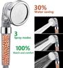 Душевая головка высокого давления для СПА с фильтром отрицательных ионов, 3 режима, ручной душ, экономящий воду, для ванной комнаты, поммо