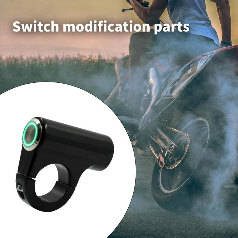 Motorcycle Handlebar Switch 7/8" 22mm Motorbike Handlebar Control Push Button Switch Power Start Switch Waterproof