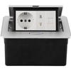 Recessed Pop-up Desktop Power Socket with Network and Euro/French/German Connections.