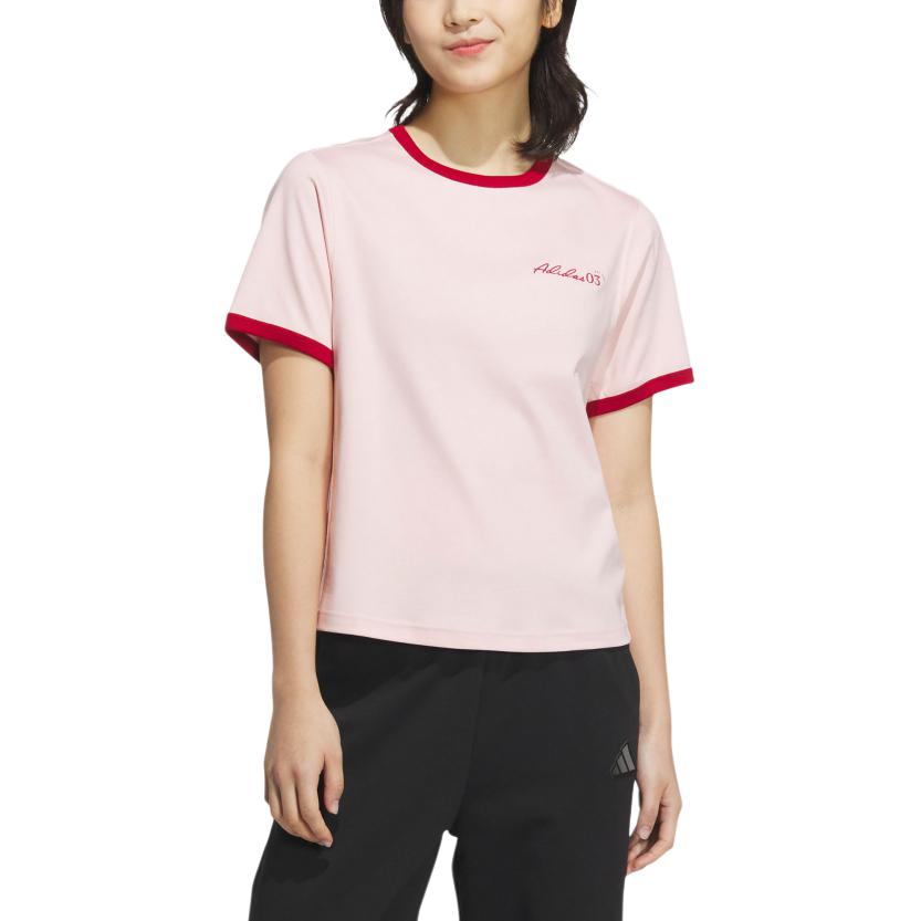 Adidas VERBIAGE T Shirt Women's Pink JZ4155