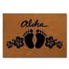 House Fabric Home Non Slip Front Printing Funny Doormat Aloha Outdoor Indoor Floor Door Mats Scroll Flannel Back Doormats Low P