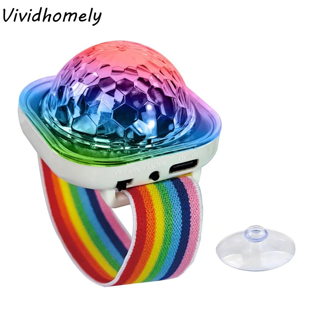 RGB LED USB Браслеты Световые Стробоскопический Эффект Портативные Диско Стробоскопы с Присоской Множество Режимов Освещения