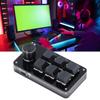 Macro Mechanical Gaming Keyboard 6 Keys 1 Knob Programming Macro Pad for Laptop Computers