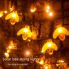 Уличные водонепроницаемые светодиодные гирлянды на солнечных батареях в виде пчел - декоративные для газона, сада, двора, кемпинга и праздников.