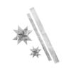 16 Strips of 'Creativ Company' Silver Glitter Paper To Create 4 Stars 11.5 and 18.5 Cm