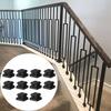 10 Pcs Iron Stair Railing , Metal Handrails, Easy Installation, Hardware for Support Rails,