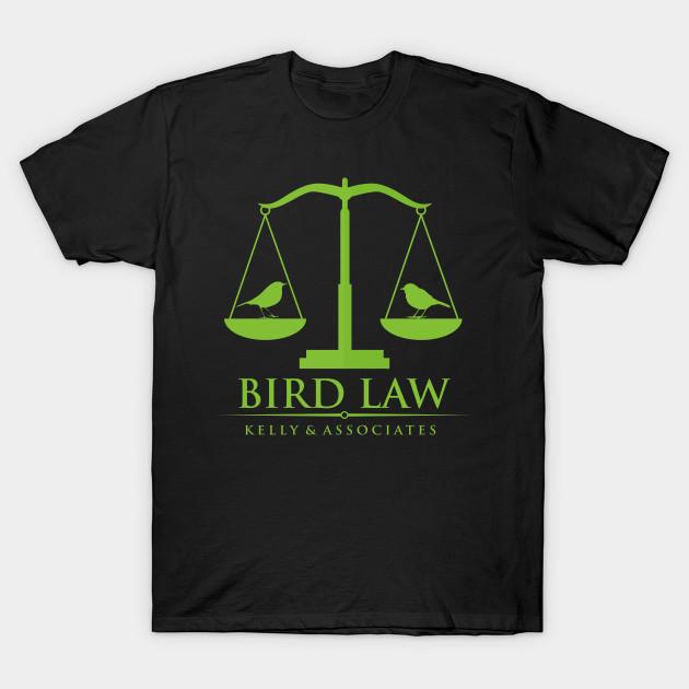 Men Black Print T-shirt Bird Law No-Cut Transfer Paper Print Cotton Tshirt