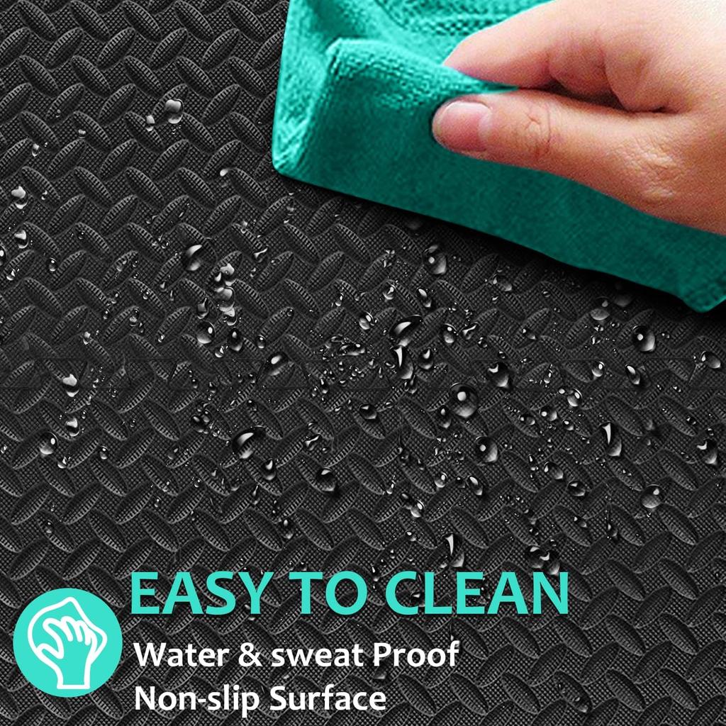 60cm EVA Foam Gym Floor Mats 8/12Pcs Interlocking Exercise Tiles Non-Slip Yoga Fitness Mat for Home Gym Equipment