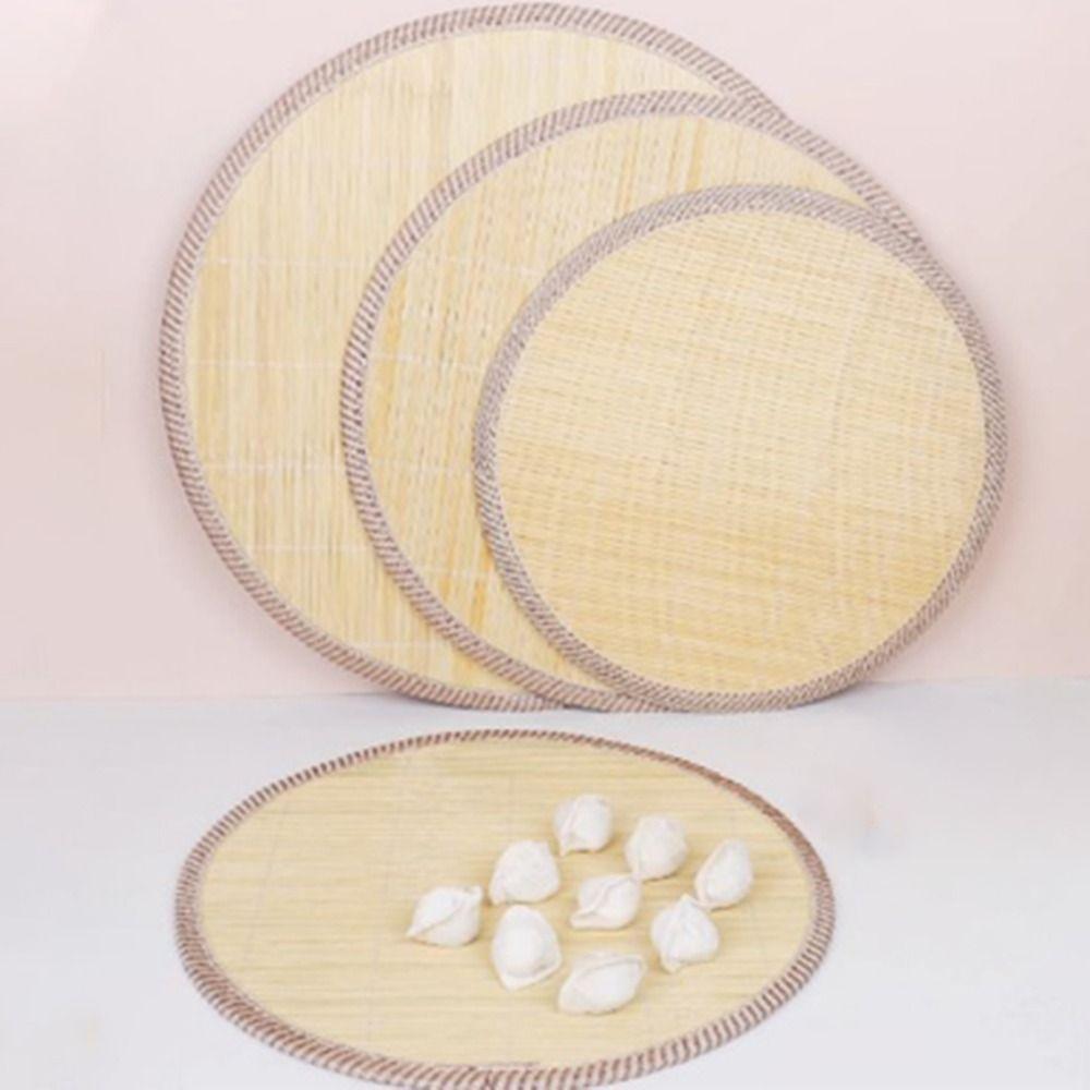 Multi-Purpose Food Storage Plate Eco-Friendly Dumpling Steamer Bamboo Dumpling Tray Party Use