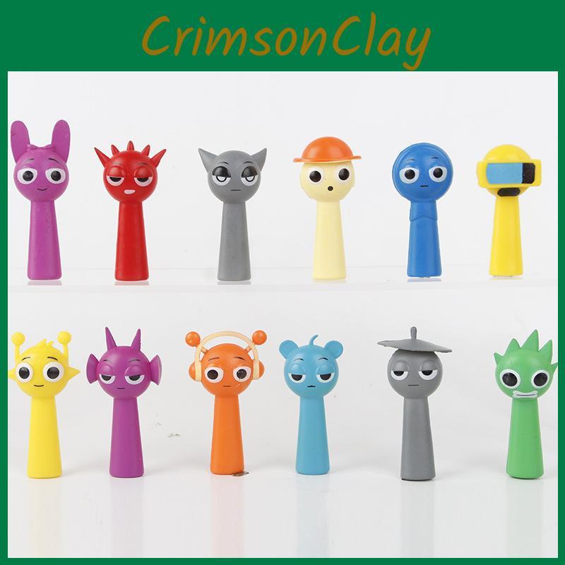 Полный набор коллекционных ПВХ-моделей Sprunki Rhythm Box. Захватывающий набор-сюрприз из 12 персонажей