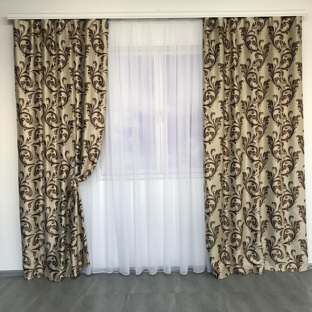 Роскошные плотные шторы для гостиной, спальни, Модные шторы Blackout в гостиную, спальню,светонепроницаемые 150x270 cm (2 шт) ALBO