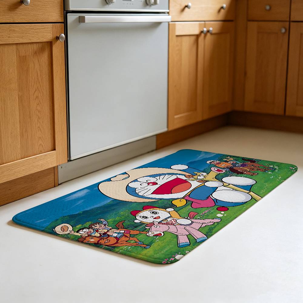 Cartoon D-Doraemons Kitchen Floor Mat Footpad Mats Style Soft Bedroom Floor House Laundry Room Mat Anti-skid Household Carpets