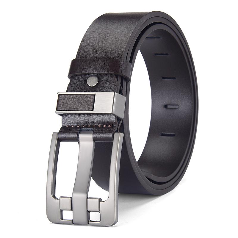 Men's Genuine Leather Vintage Pin Buckle Belt - Fashion Casual Waist Belt for Jeans