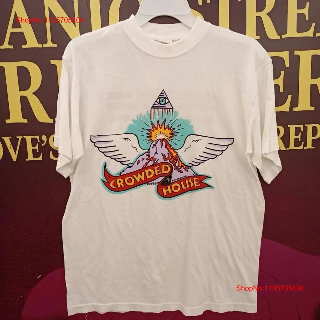 New Crowded House White T Shirt Concert S To 5xl Vintage Designer Clothes Top For Everyday Wear