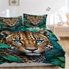 3pcs Leopard Print Duvet Cover Set -Includes 1 Duvet Cover and 2 Pillowcases, No Quilt Core, All-Season Home Decor  yy251111110