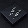 Fashion New Korea Women Round Bar Hoop Earring Men Earring Tassel Earring Clip Earring