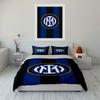 Blue-black stripes, Inter logo. Bedding sets Duvet cover sets Duvet covers Pillowcases(1*Duvet Cover 2*Pillowcases without duvet insert)