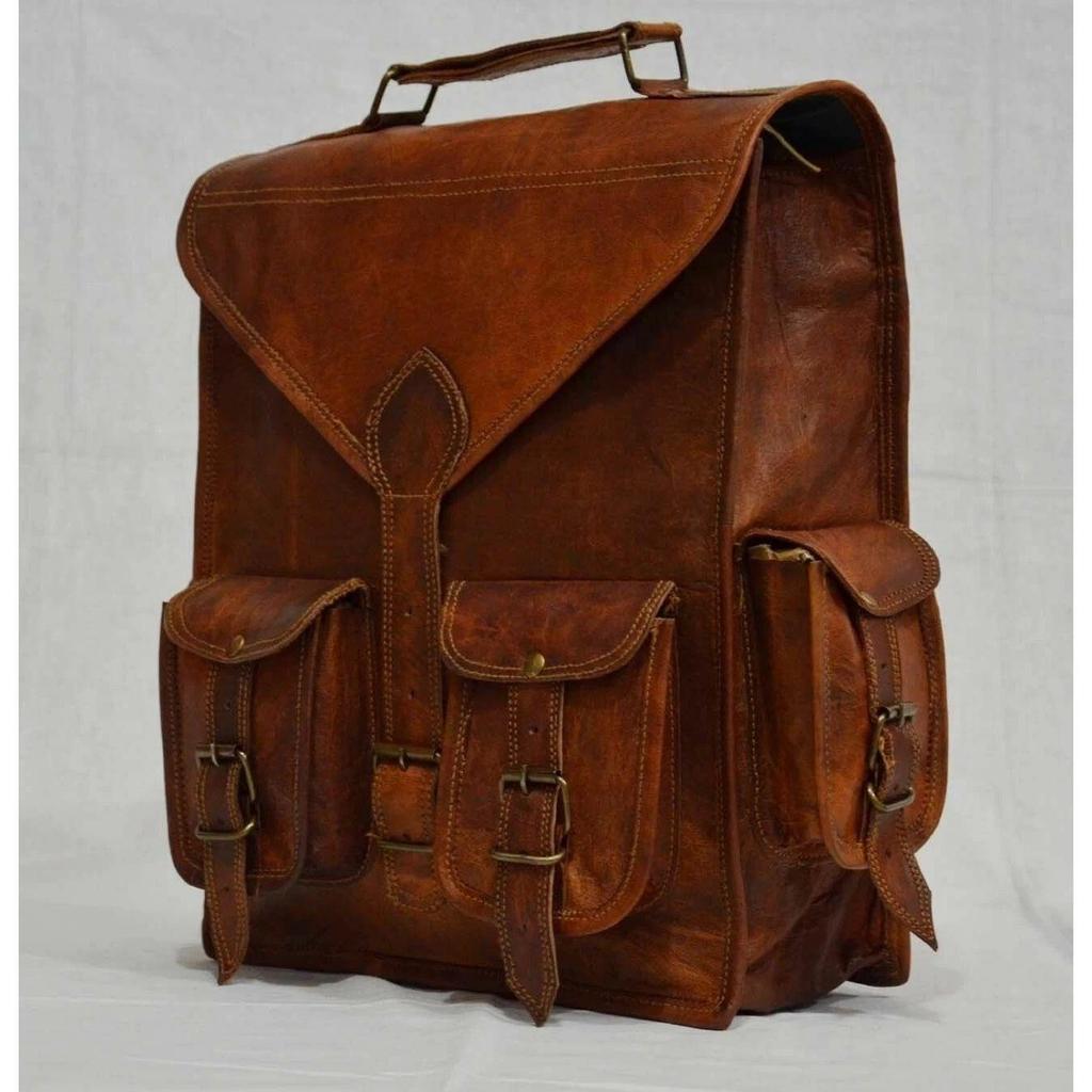 Подлинная дорожная мужская винтажная коричневая новая кожаная сумка рюкзак рюкзак для ноутбука