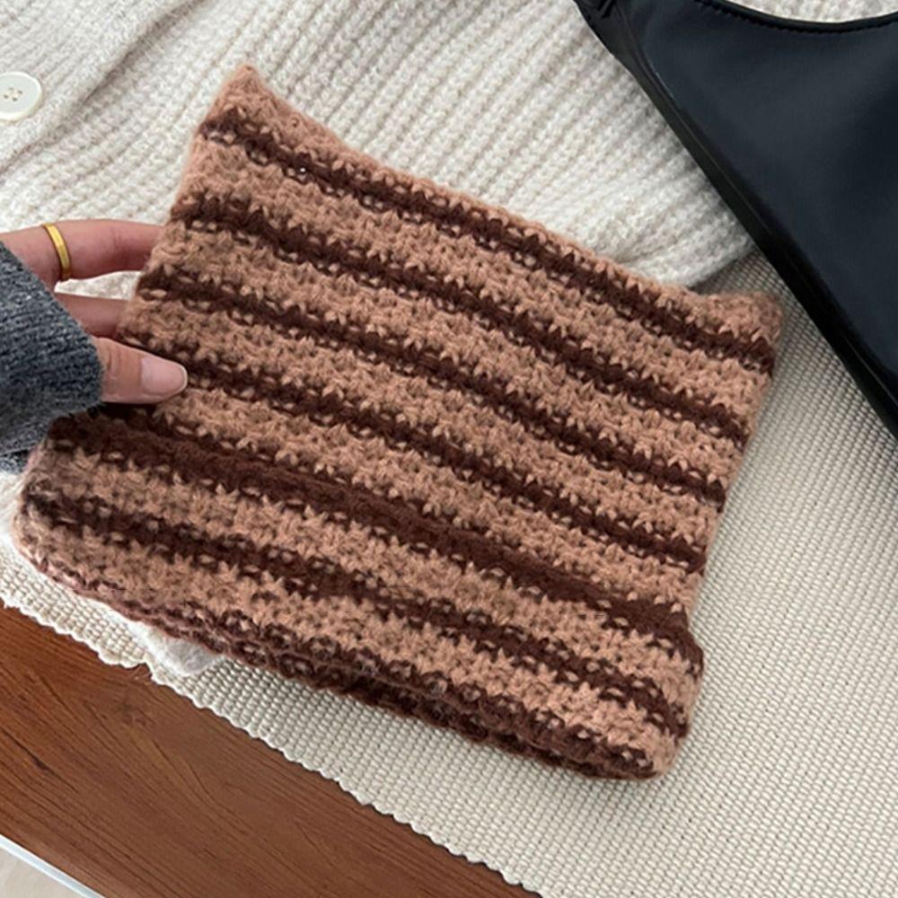 Winter Women's Hats Cute Cat Ears Knitted Wool Cap Japanese Beanie Hat Ins Little Devil Striped