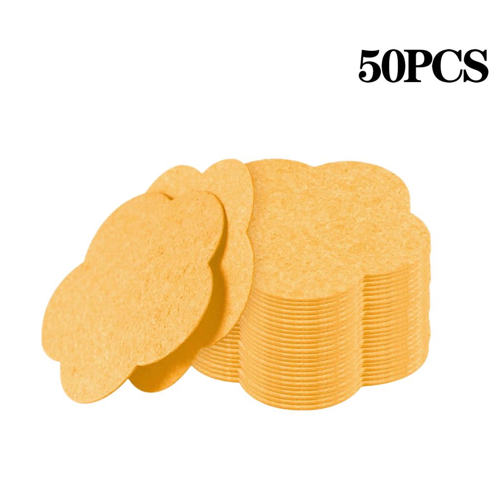 Compressed Wood Pulp Facial Sponges Flower Shape Exfoliating Face Cleanser Pads Soft Gentle for Daily Skin Care Makeup Remover