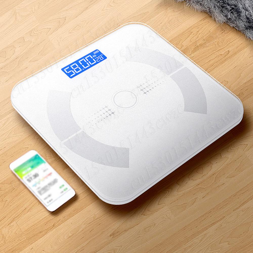 Weight Scale Bluetooth-Compatible Fat BMI BMR Muscle Mass Body Composition Analyzer with Smartphone APP Electronic Weight Scale