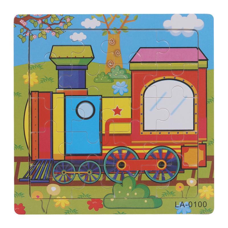 20-Piece Wooden Animal Cartoon Puzzle for Children Ages 3-7: Educational Early Learning Toy