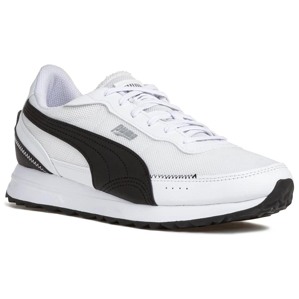 Puma Road Rider Ткань Синтетическая кожа Удобные Повседневные Низкие Кроссовки Унисекс Белый Черный 397432-05