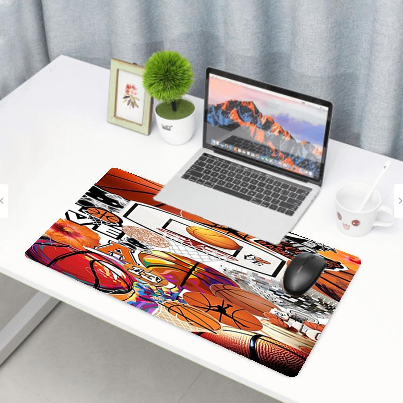 NBA Print Mouse Pad, Anti‑Slip Desktop keyboard Mat, for PC Laptop Gaming Working Daily Use, Cool Festival Surprise Gift