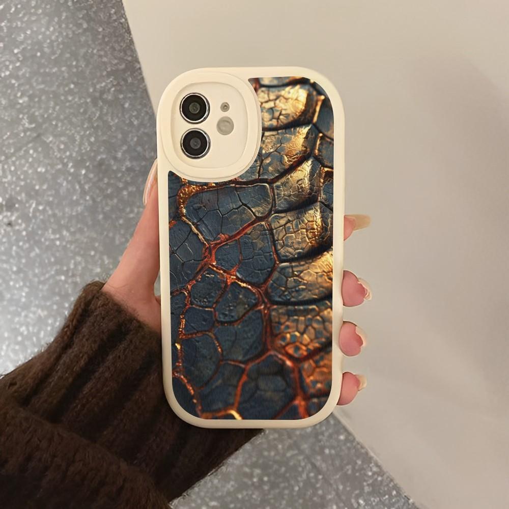 Чехол для телефона под змеиную кожу, жесткая кожа, для iPhone 16 15 14 13 12 Mini 11 14 Pro Max Xs X Xr 7 8 Plus Fundas