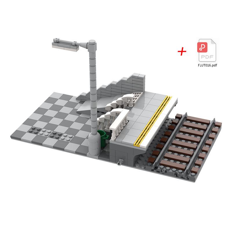 MOC Городской Паровой Локомотив с Вагонами: Набор конструктора «Сделай сам» высокотехнологичных модульных транспортных средств