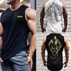 Summer New Men's Tank Top Gym Running Sports Fitness Anime Men Round Neck T-shirt Bodybuilding Basketball Training Clothing Male Vest