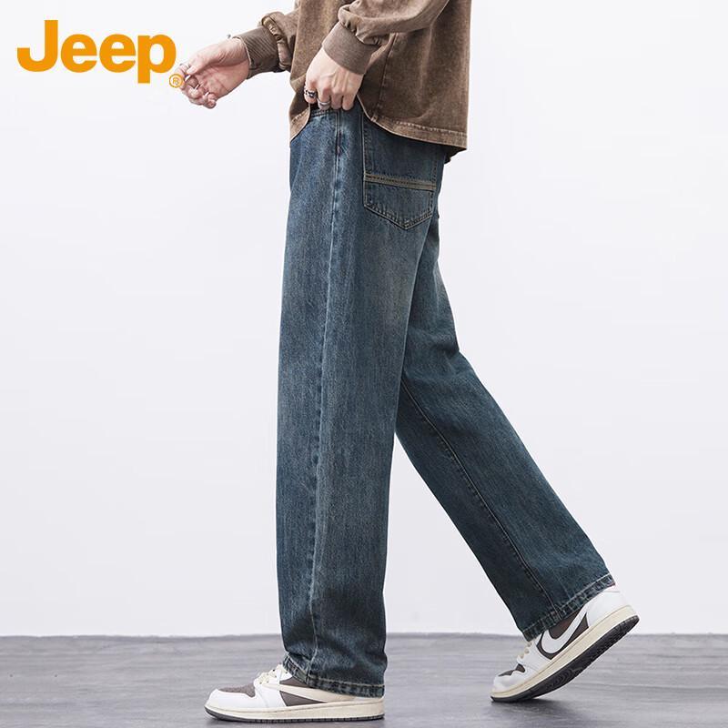 JEEP Men's Straight Loose Casual Jeans