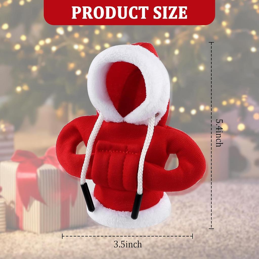 OFBAND Hoodie Car Gear Shift Cover,Christmas Car Decor Gear Shift Knob Cover for Manual/Automatic Shift Knob,Universal Interior Car Accessories