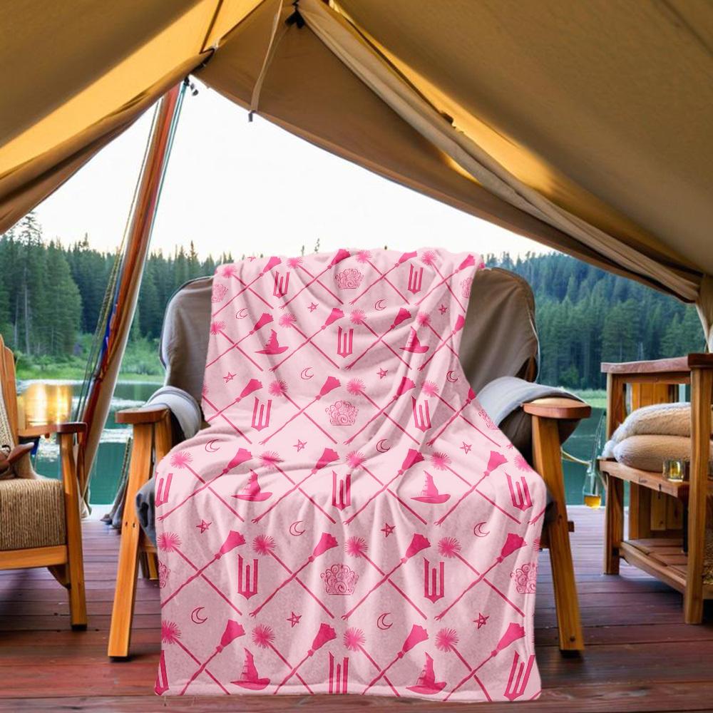 1pc Wicked Outdoor Blanket Lightweight Flannel, Soft & Warm, All-Season Use for Sofa, Outdoor, Camping, Living Room, Office093