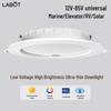 1224V/36V Low Voltage Recessed Elevator Marine Downlight RV Ceiling Solar Light