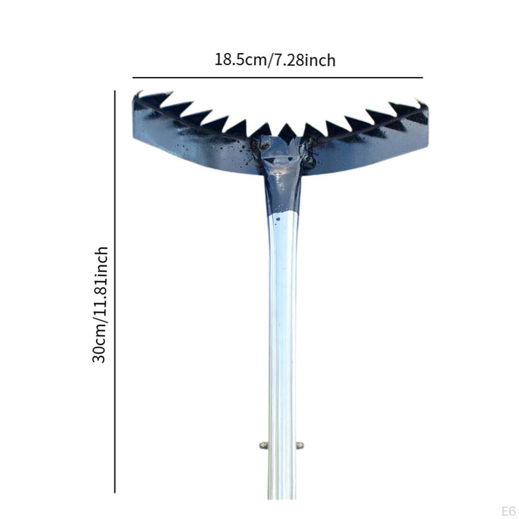 Садовые грабли, инструмент для удаления сорняков, изготовленный из марганцевой стали, с несколькими зубьями для вспашки газона и