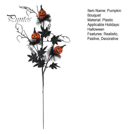Украшение на елку из тыквы на Хэллоуин, реалистичный искусственный цветок, жуткий черный кленовый букет из тыквы, настольное украшение для домашнего офиса