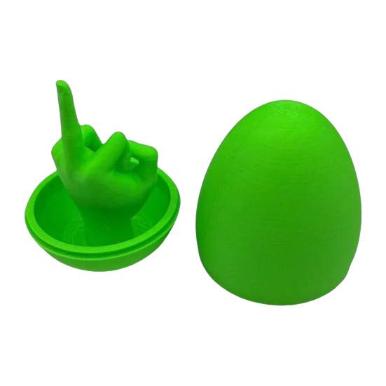 Middle Finger Easter Egg Funny Prank Toy 3D Printed Hilarious Surprise Ornament Rude Joke Egg Gag Gift for Office Party Birthday