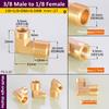 1/8" 1/4" 3/8" 1/2" 3/4" 1" Внутренняя x Наружная резьба 90° Латунный угольник Трубный фитинг Соединитель Муфта Для воды Топлива Медный адаптер