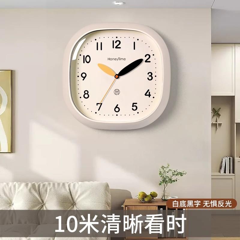 Wall clock living room 1011 new clock wall hanging home silent bedroom advanced sense no punching clock creative wall watch