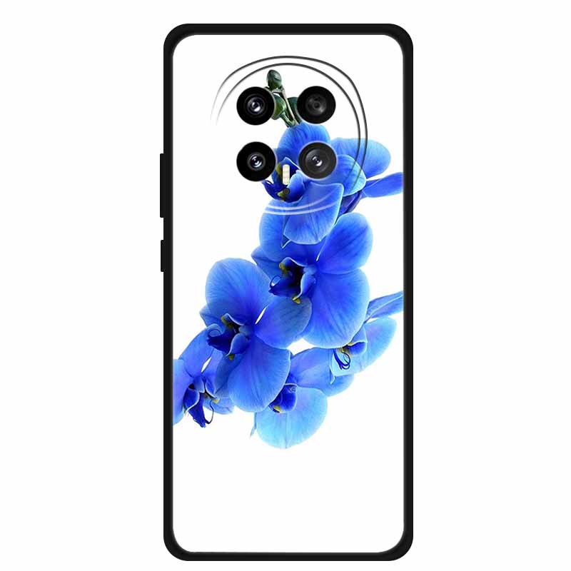 Защитный чехол для мобильного телефона For Honor Magic8 5G, с цветочным рисунком, мягкий, черный силикон, задняя крышка для Honor Magic 8 2025, чехол Funda