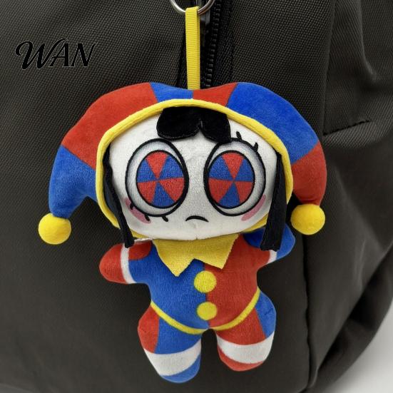 Mini Plush Toy Keyring Clown Keychain for Backpack Cute Stuffed Animal Soft Handbag Pendant Purse Charm Funny Gift Kids Women Fluffy