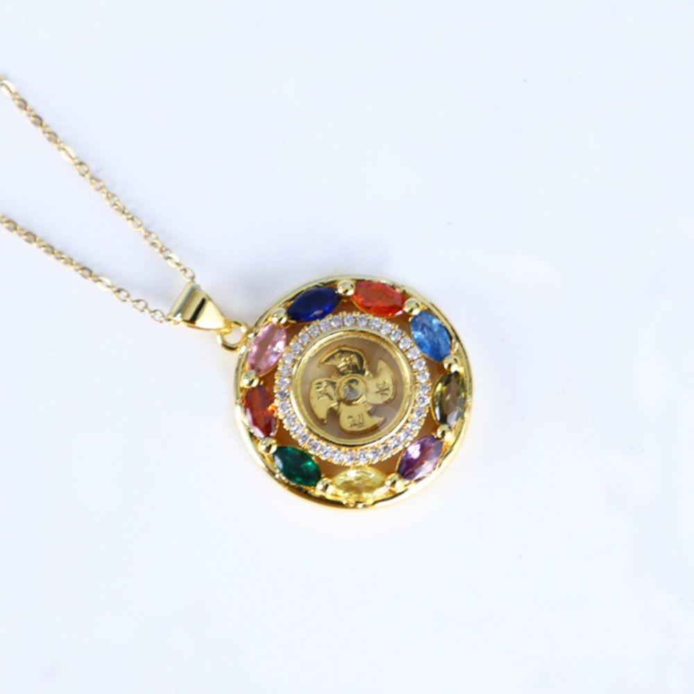 Эстетичное ожерелье-подвеска в виде ветряной мельницы, украшенное фианитами, талисман удачи, ювелирное изделие, Юго-Восточная Азия