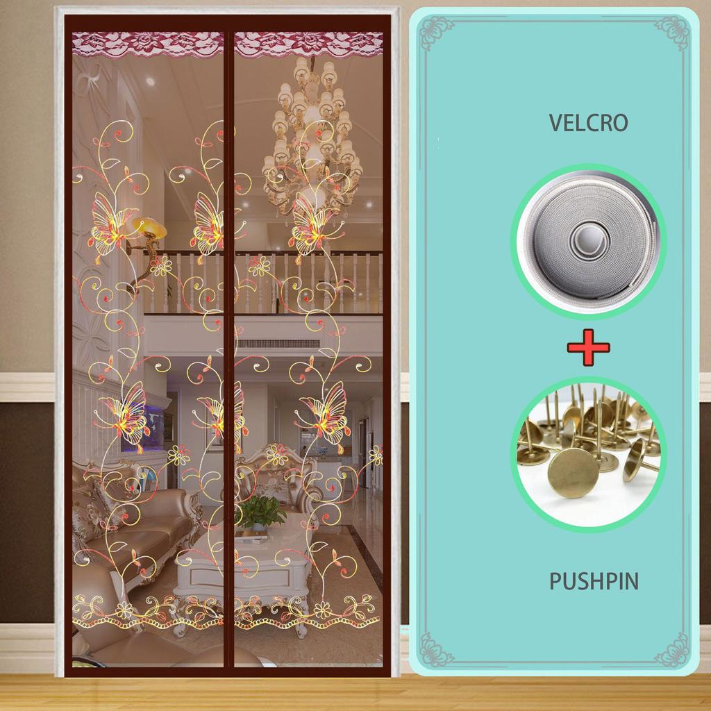 Дверная занавеска летняя антимоскитная бытовая магнитная сетка для двери магнитная пара всасывающая перегородка занавеска без дырокола