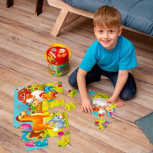 Gra Edukacyjna Maxi Puzzle 2W1 Farma Obrazki Układanka Roter Kafer