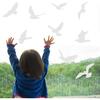 Boao 40 Pieces Large Size Anti-Collision Window Clings Bird Window Stickers Prevent Bird Strikes on Doors Windows Glass Translucent/Dusted Bird
