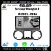 10.1 Inch Android 14 IPS QLED For Jeep Wrangler 3 JK 2011 - 2014 Car Video Stereo GPS Multimedia Player BT Carplay